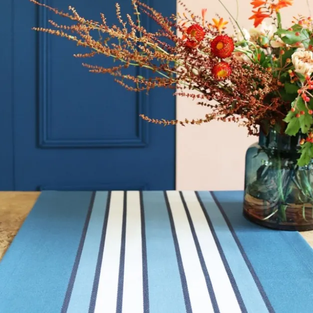 Maison Jean-Vier Chemin de table Bleu