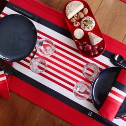 Maison Jean-Vier Chemin de table Rouge