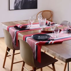 Maison Jean-Vier Chemin de table Rouge