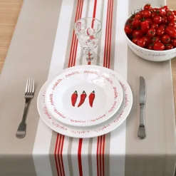 Maison Jean-Vier Chemin de table Rouge