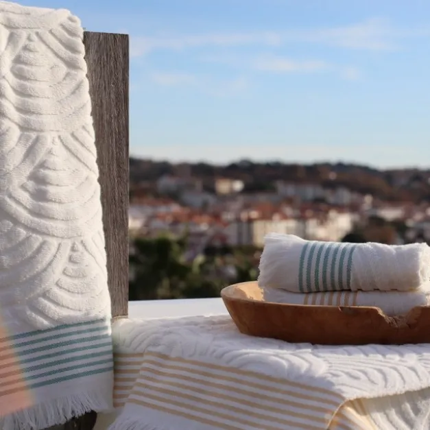 Maison Jean-Vier Drap de douche Bleu