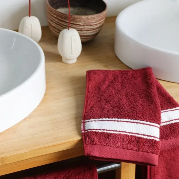 Maison Jean-Vier Drap de douche Rouge