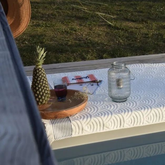 Maison Jean-Vier Drap de plage Blanc