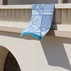 Maison Jean-Vier Drap de plage Bleu