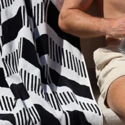 Maison Jean-Vier Drap de plage Noir