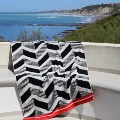Maison Jean-Vier Drap de plage Noir