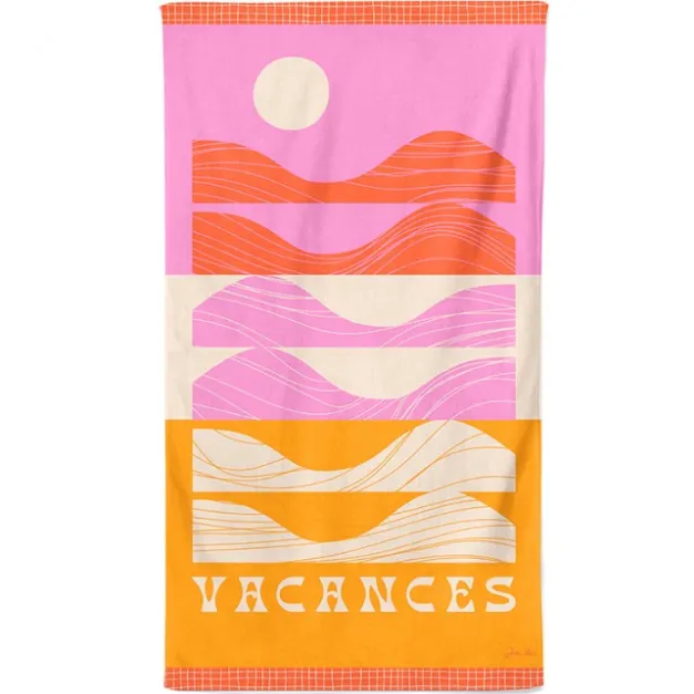 Maison Jean-Vier Drap de plage Rose