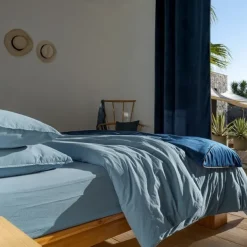 Maison Jean-Vier Drap du dessus Bleu