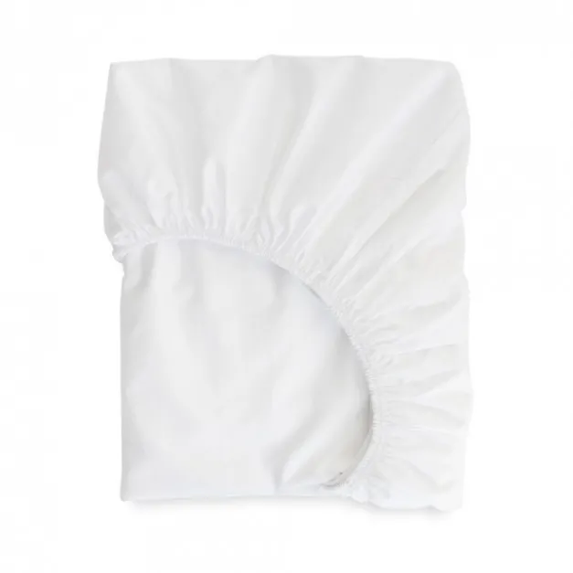 Maison Jean-Vier Drap housse blanc en satin de coton