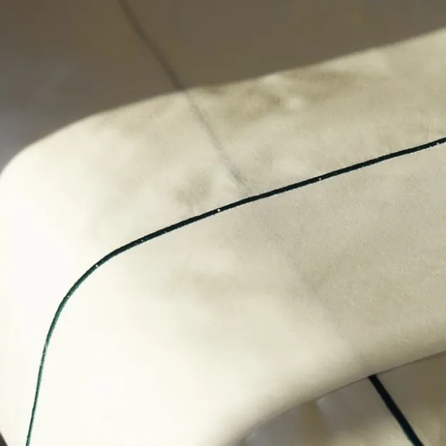 Maison Jean-Vier Housse de couette satin de coton broderie vert foncé