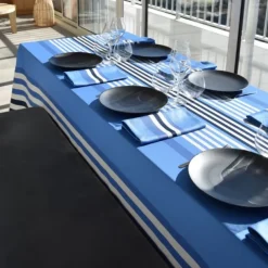 Maison Jean-Vier Nappe de table Bleu