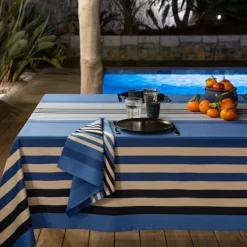 Maison Jean-Vier Nappe de table Bleu