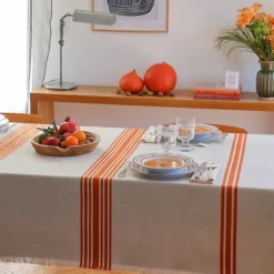 Maison Jean-Vier Nappe de table Orange