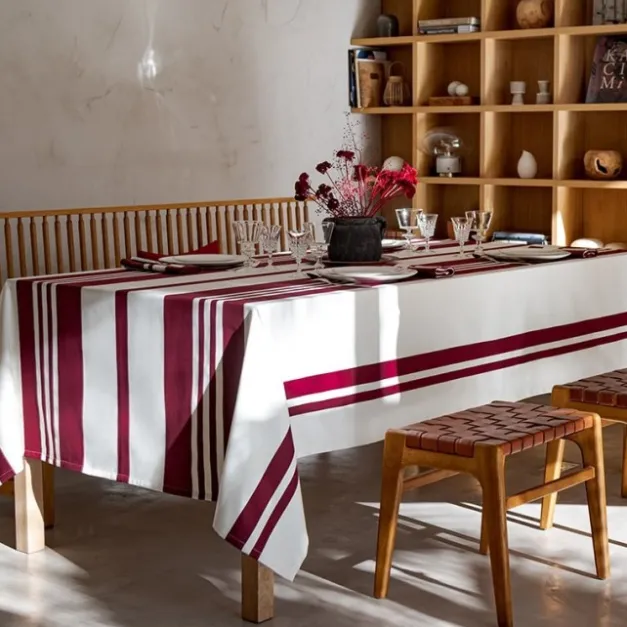 Maison Jean-Vier Nappe de table Rouge