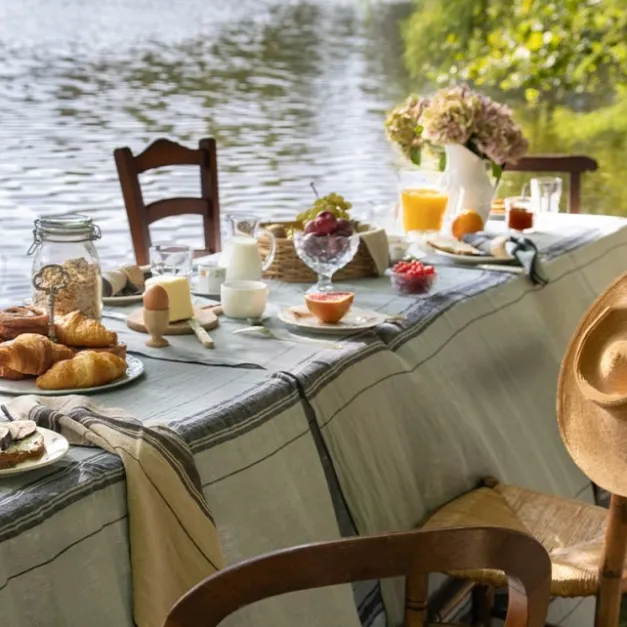 Maison Jean-Vier Nappe de table Vert