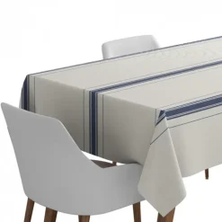 Maison Jean-Vier Nappe en coton Bleu