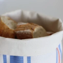 Maison Jean-Vier Panière et corbeille à pain en tissu Bleu