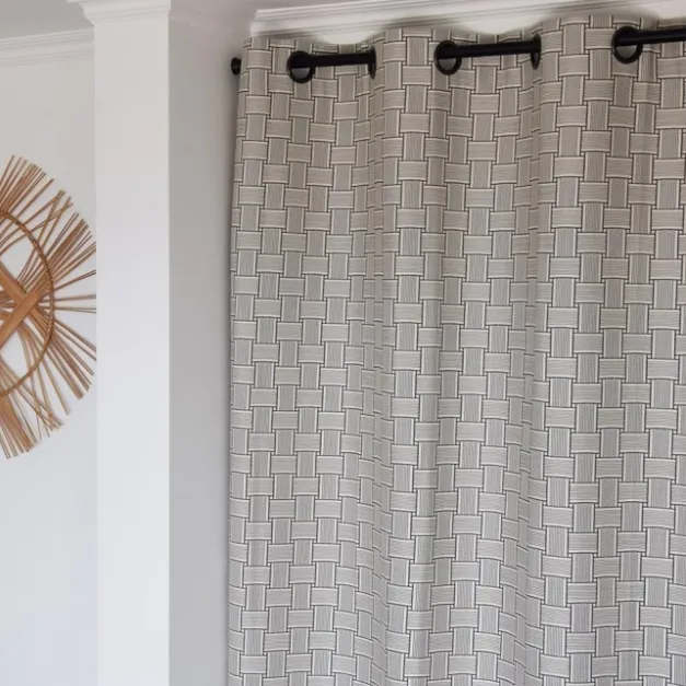 Maison Jean-Vier Rideau en Jacquard à motifs noir et écru