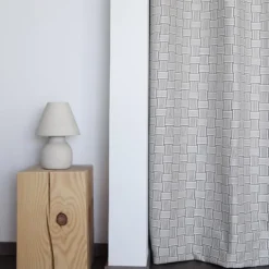 Maison Jean-Vier Rideau en Jacquard à motifs noir et écru