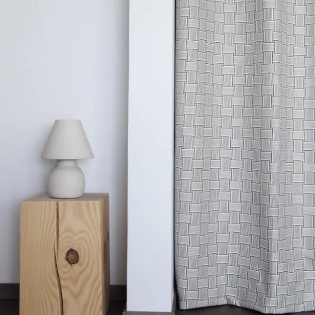Maison Jean-Vier Rideau en Jacquard à motifs noir et écru