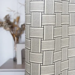 Maison Jean-Vier Rideau en Jacquard à motifs noir et écru