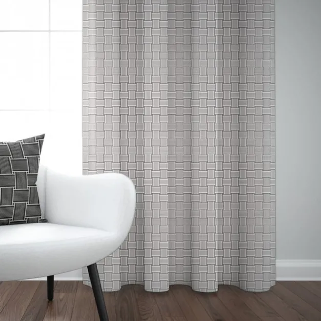 Maison Jean-Vier Rideau en Jacquard à motifs noir et écru