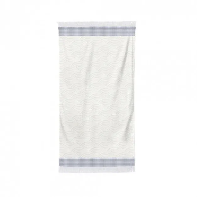 Maison Jean-Vier Serviette de bain Bleu