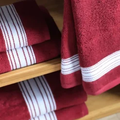 Maison Jean-Vier Serviette de bain Rouge