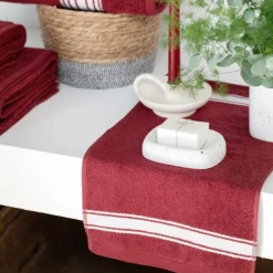 Maison Jean-Vier Serviette de bain Rouge