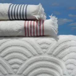 Maison Jean-Vier Serviette de bain Rouge