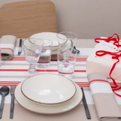 Maison Jean-Vier Serviette de table Rouge