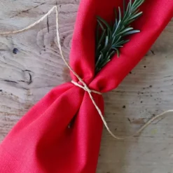 Maison Jean-Vier Serviette de table Rouge