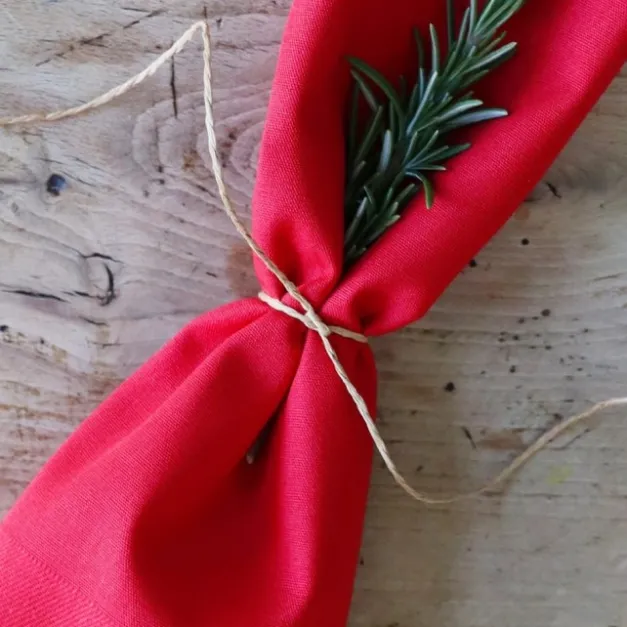 Maison Jean-Vier Serviette de table Rouge