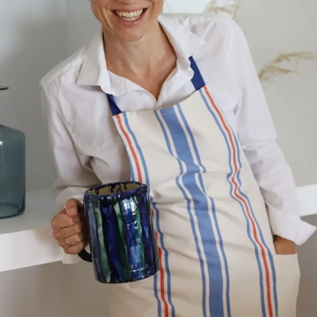 Maison Jean-Vier Tablier de cuisine Bleu