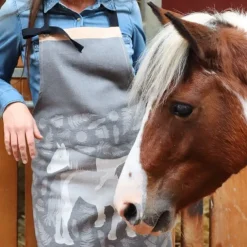Maison Jean-Vier Tablier en Jacquard gris avec motifs pottoks
