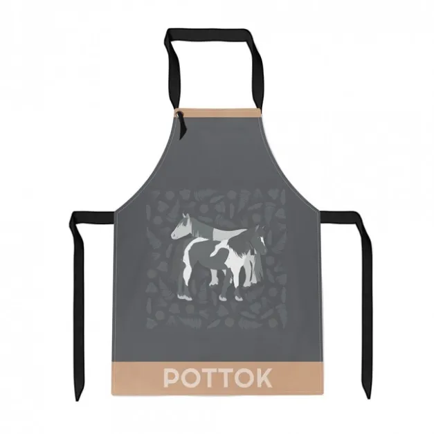 Maison Jean-Vier Tablier en Jacquard gris avec motifs pottoks