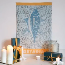 Maison Jean-Vier Torchon de cuisine Bleu