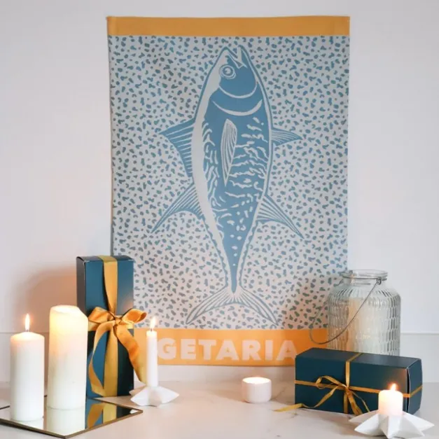 Maison Jean-Vier Torchon de cuisine Bleu