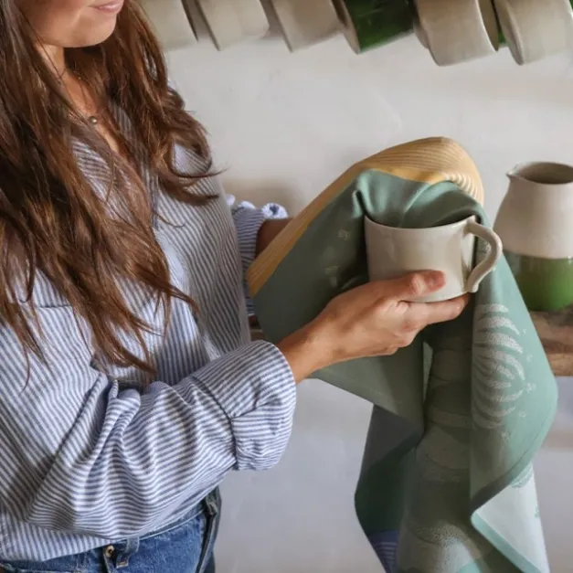 Maison Jean-Vier Torchon de cuisine Vert