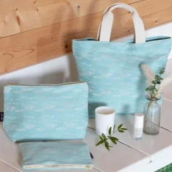 Maison Jean-Vier Trousse de toilette basque Bleu