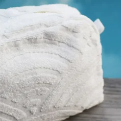 Maison Jean-Vier Trousse de toilette basque Blanc